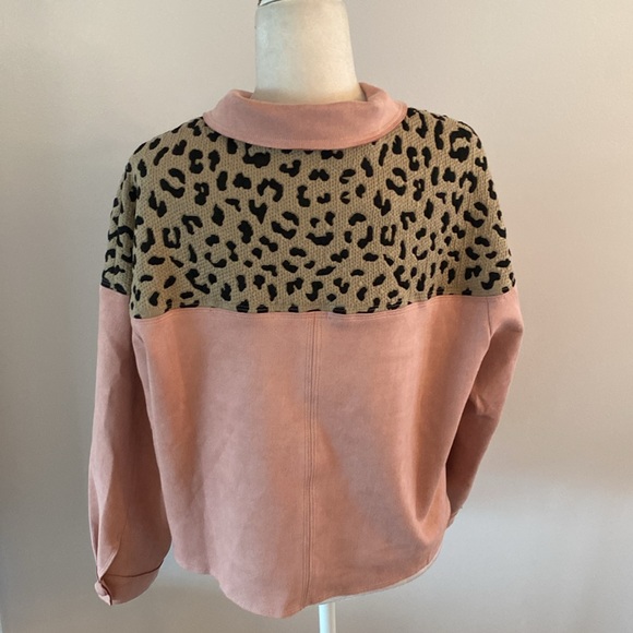 THML faux suede and leopard print jacket medium NWT - Picture 6 of 10
